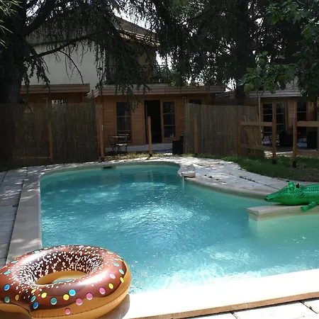 Chalet 2 En Bois Avec Acces Piscine